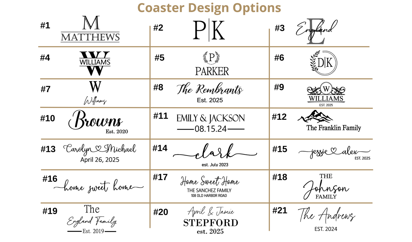 Black Marble + Acacia Coaster Set