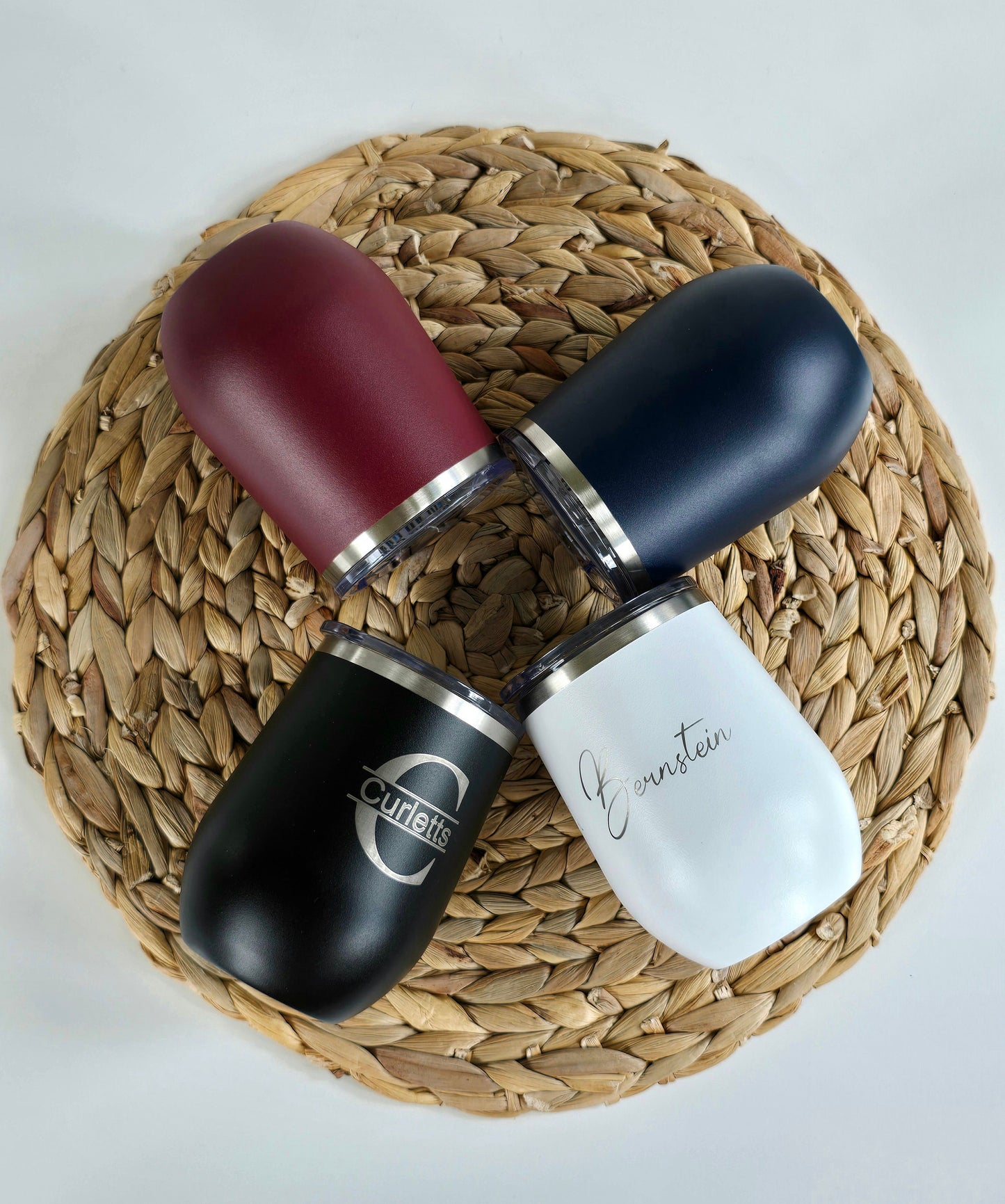 Custom Gift Basket Marble Board + Wine Tumblers