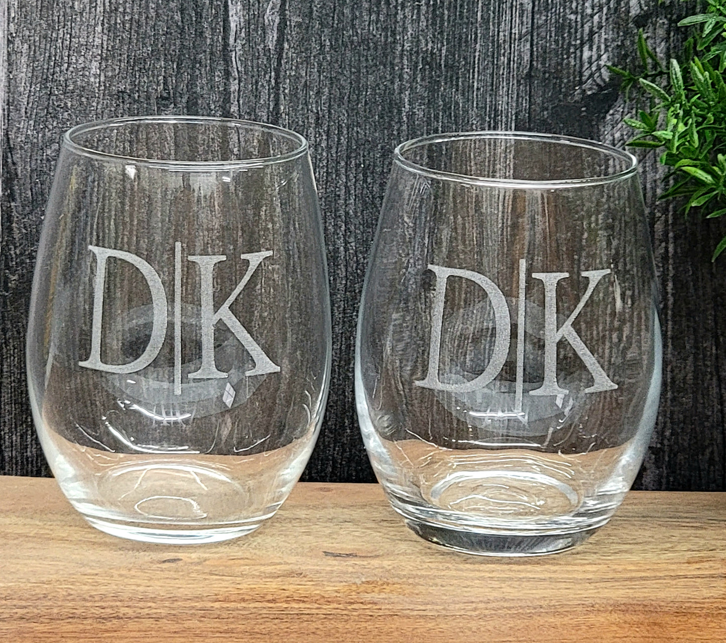 Engraved Wine Glass