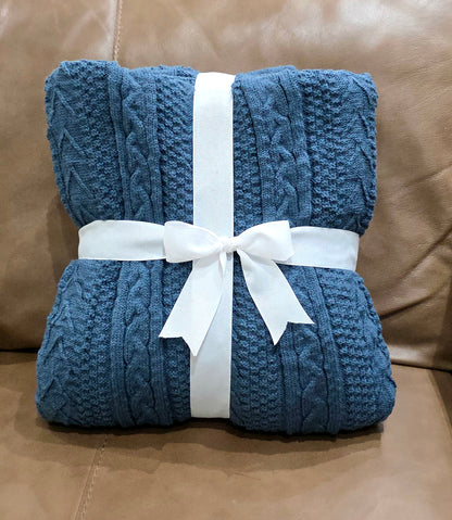 Cable Knit Throw Blanket