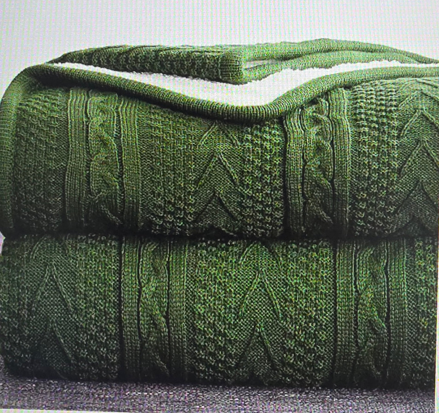 Cable Knit Throw Blanket
