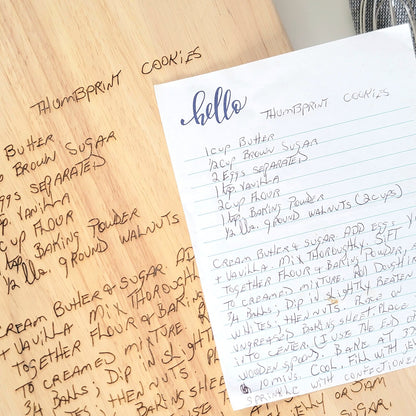 Personalized Handwritten Recipe Cutting Board