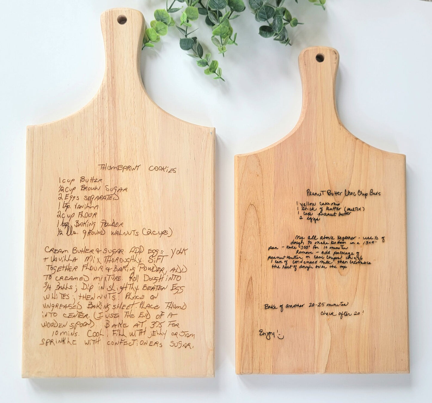 Personalized Handwritten Recipe Cutting Board