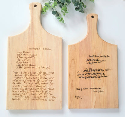Personalized Handwritten Recipe Cutting Board