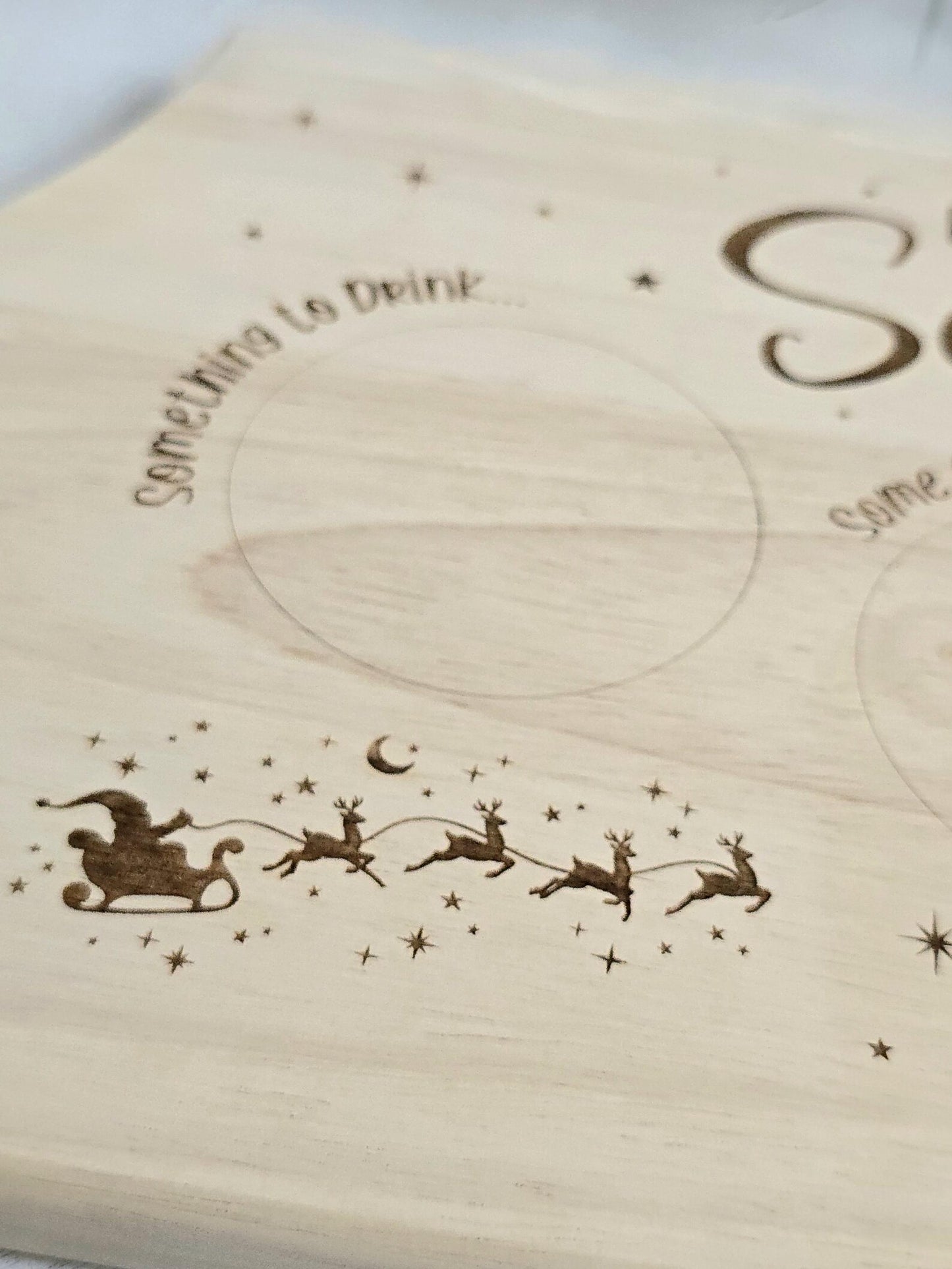 Personalized Classic Santa Treat Board – Minimal Engraved Style