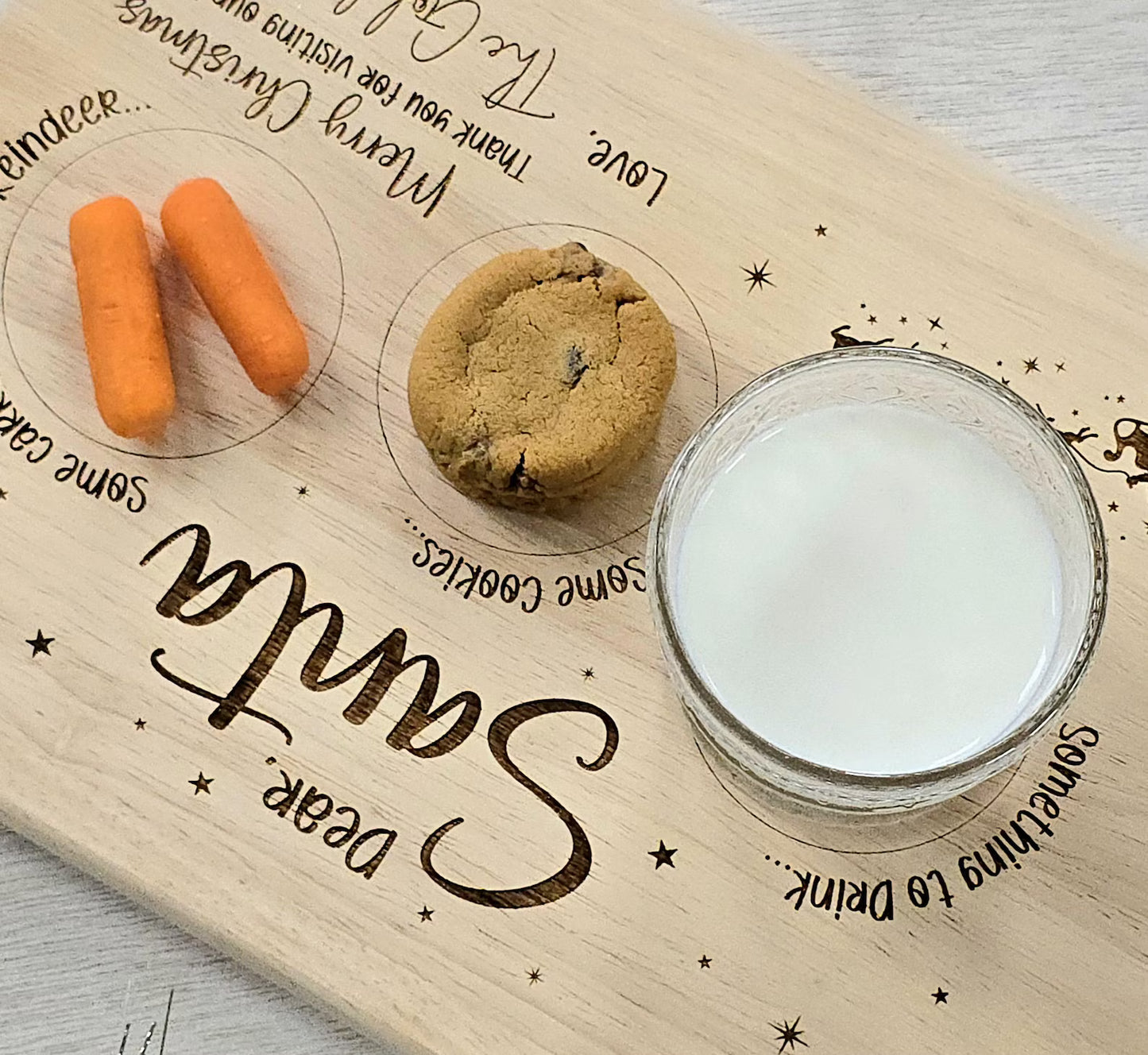 Personalized Classic Santa Treat Board – Minimal Engraved Style