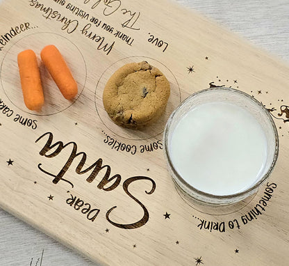 Personalized Classic Santa Treat Board – Minimal Engraved Style