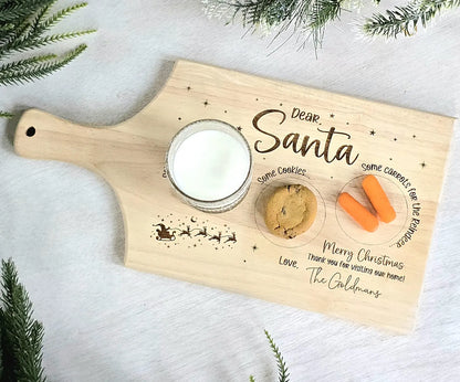 Personalized Classic Santa Treat Board – Minimal Engraved Style