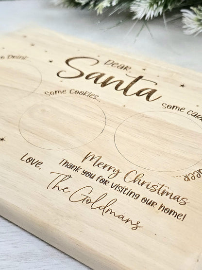 Personalized Classic Santa Treat Board – Minimal Engraved Style