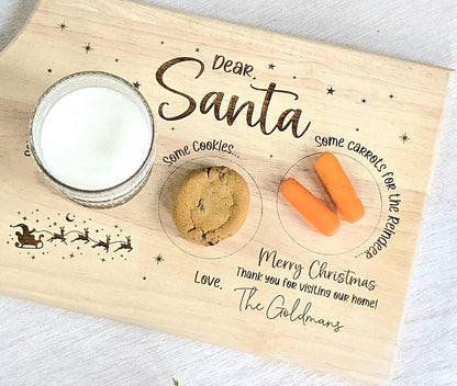 Personalized Classic Santa Treat Board – Minimal Engraved Style