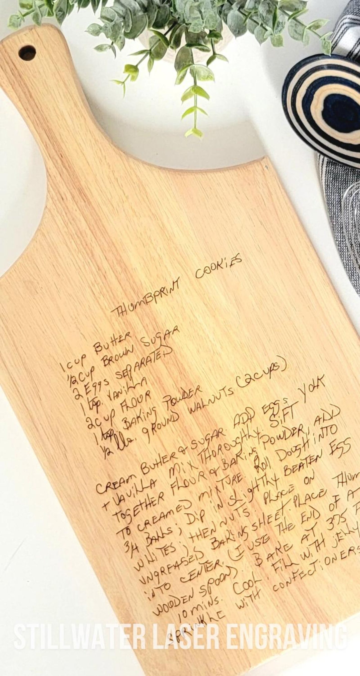 Personalized Handwritten Recipe Cutting Board