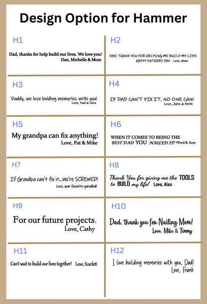 Personalized Engraved Hammer – Custom Gift for Dad or DIY Lovers