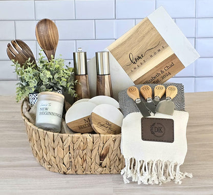 Custom Gift Basket – Marble Board + Kitchen Essentials