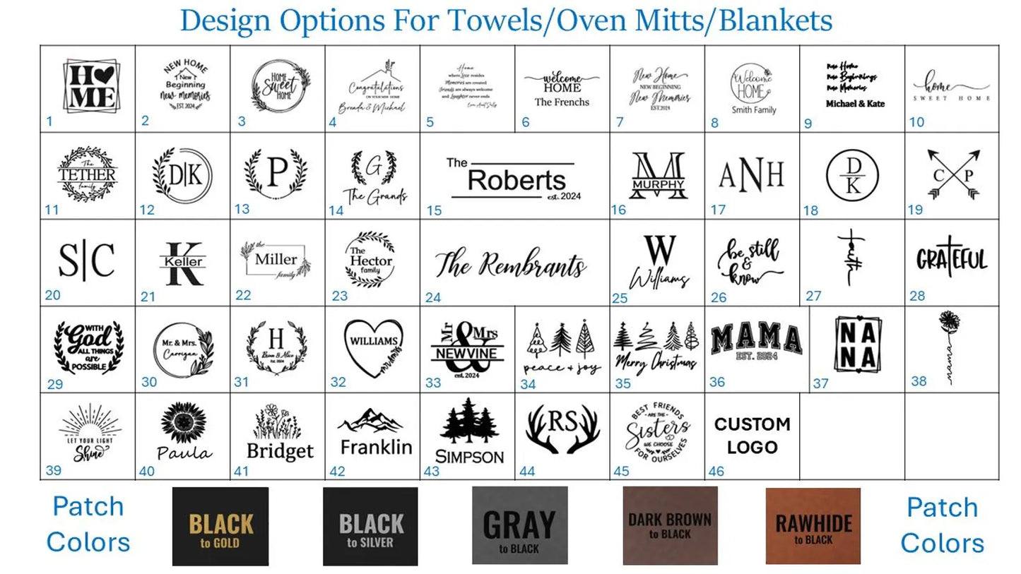 Personalized Oven Mitt & Kitchen Towel Set