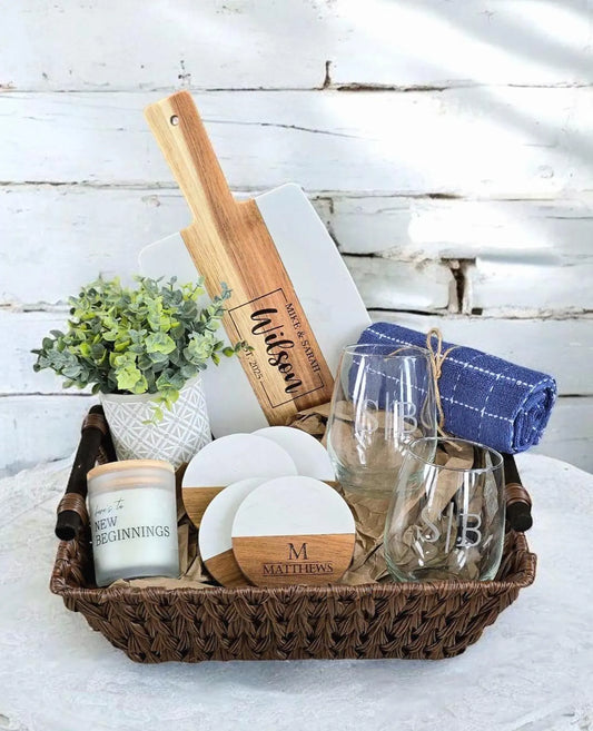 Personalized Housewarming & Wedding Gift Basket