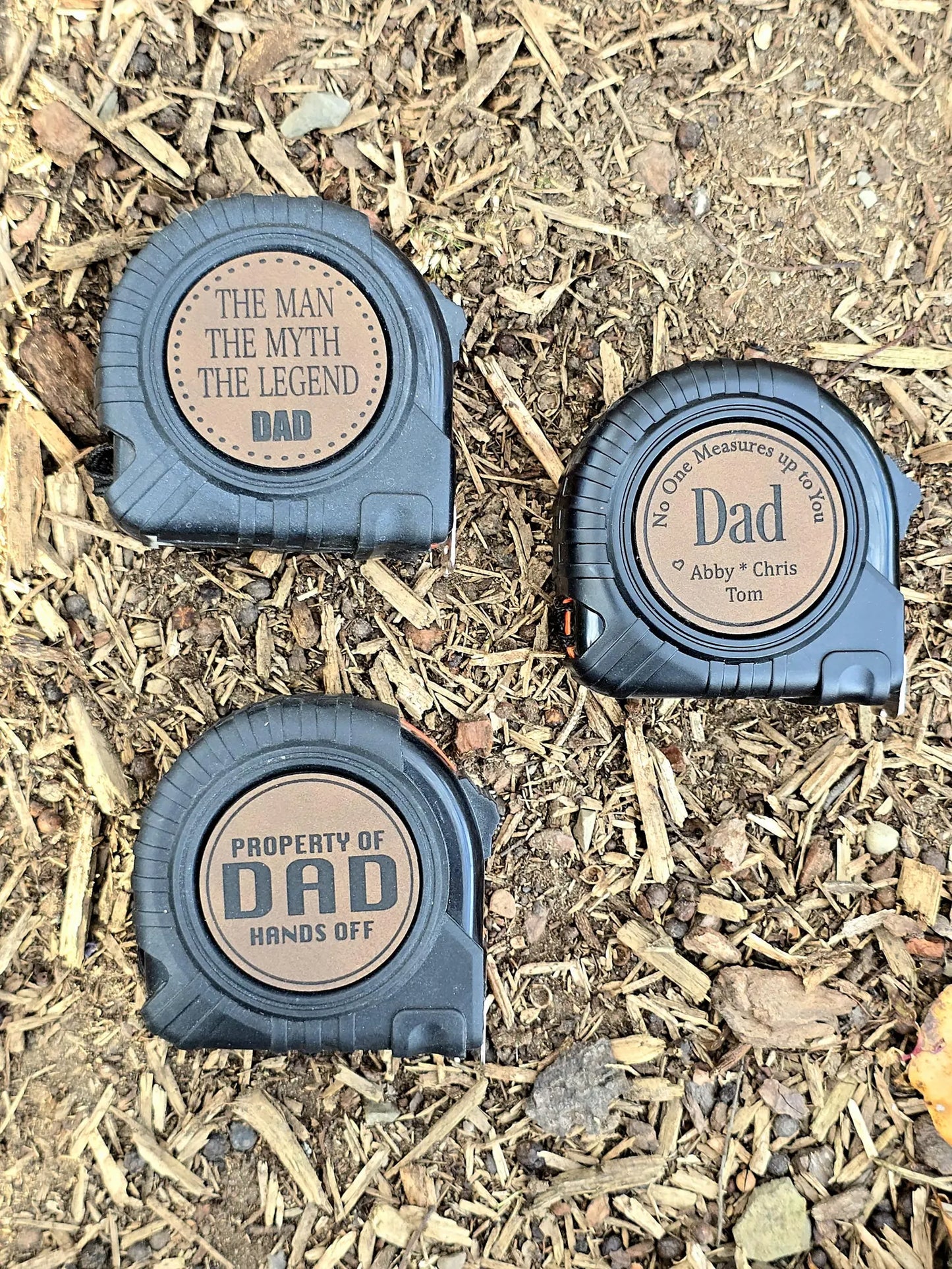Personalized Tape Measure With Engraved Leather Patch