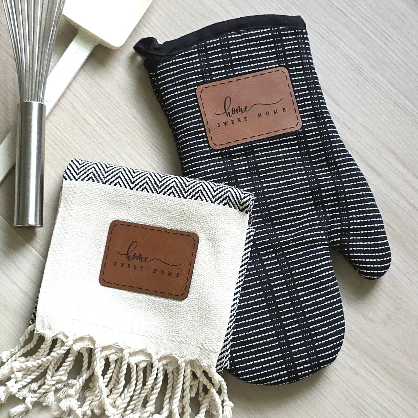 Personalized Oven Mitt & Kitchen Towel Set