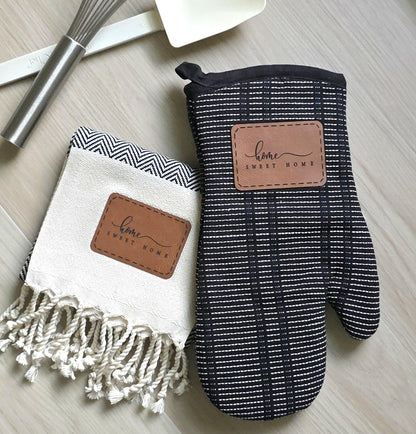 Personalized Oven Mitt & Kitchen Towel Set