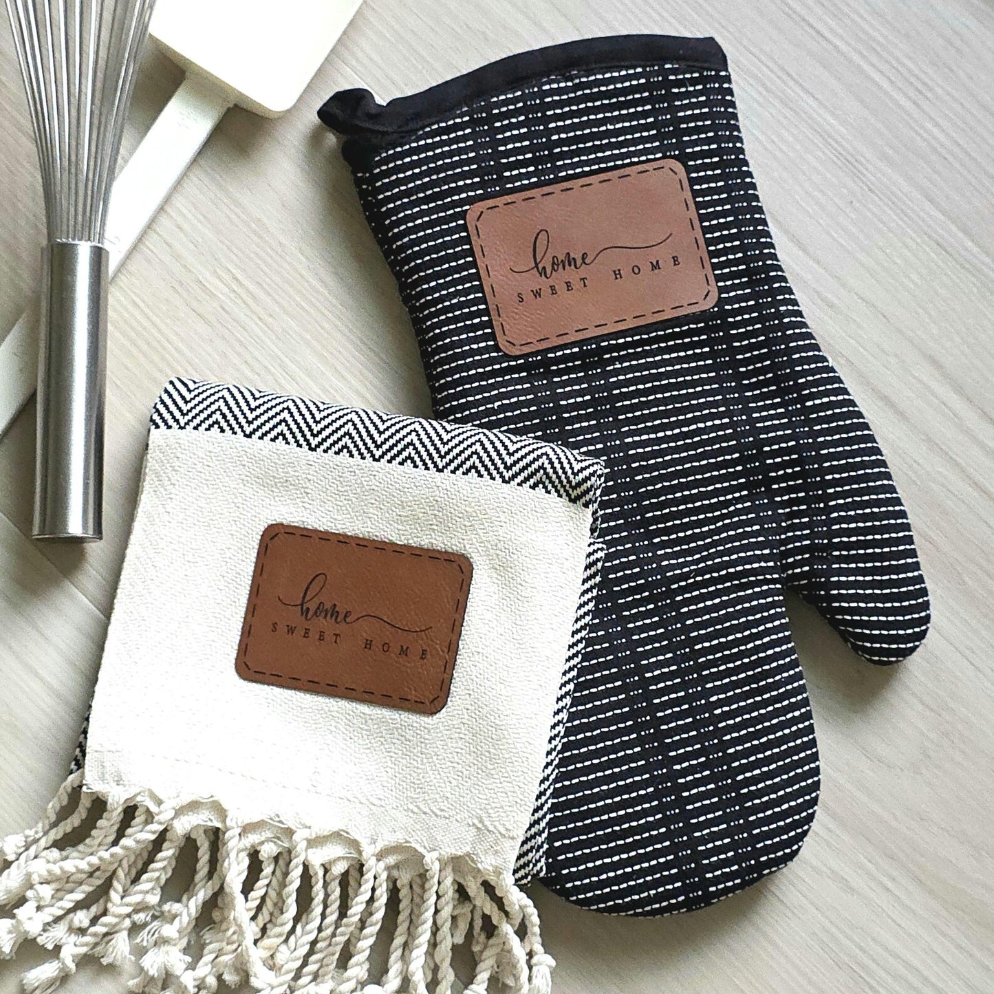Personalized Oven Mitt & Kitchen Towel Set