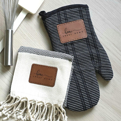 Personalized Oven Mitt & Kitchen Towel Set