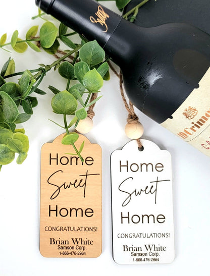 Home Sweet Home Wine Bottle Tag