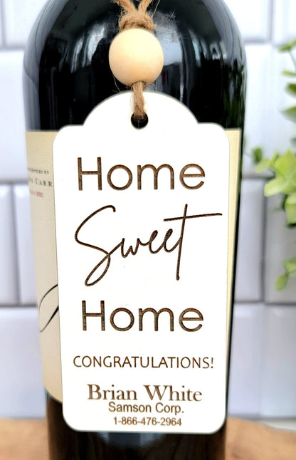 Home Sweet Home Wine Bottle Tag