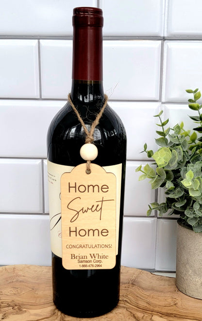 Home Sweet Home Wine Bottle Tag