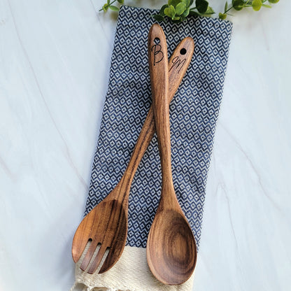 Square board and Spoon Set