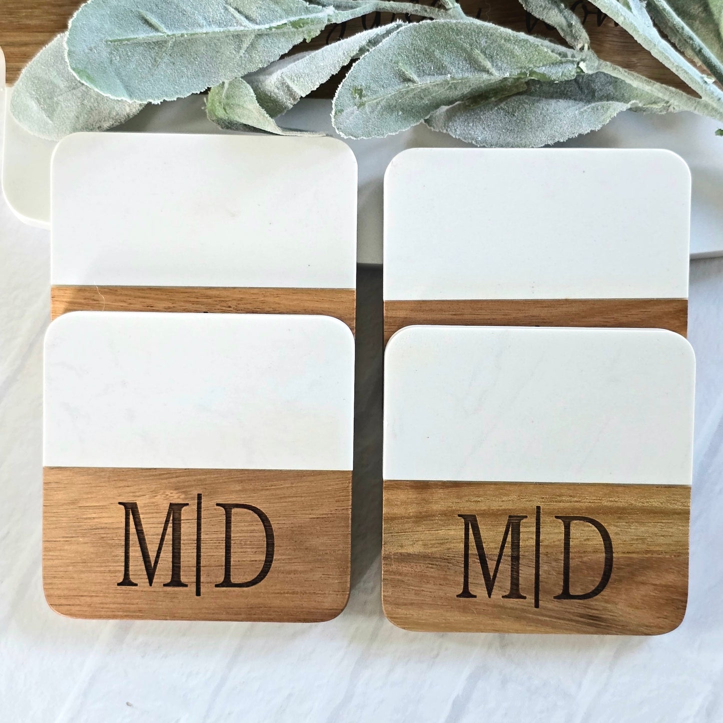 Custom Marble Board + Coasters